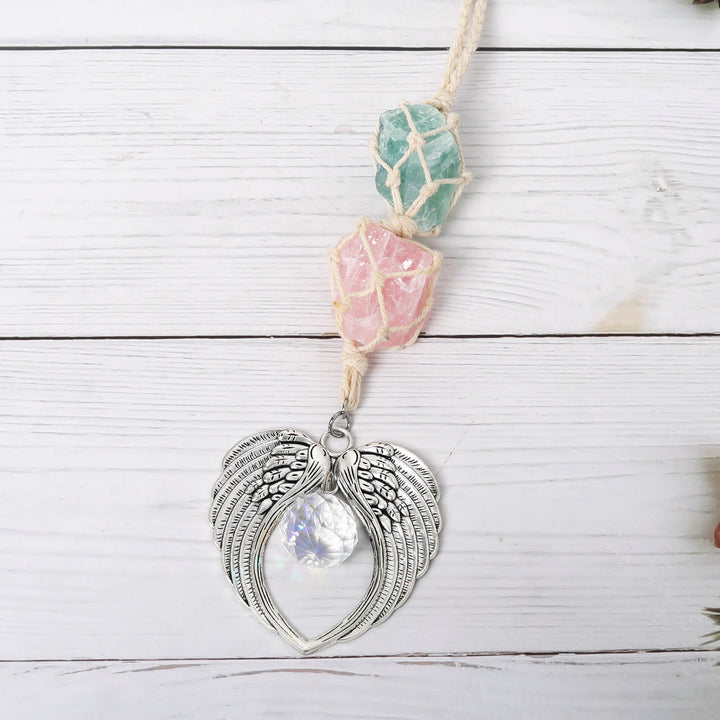 Décoration de fenêtre en forme d'aile d'ange en métal Olivenorma SunCatcher