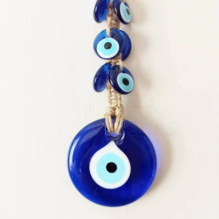 Décoration murale en verre bleu contre le mauvais œil Olivenorma 