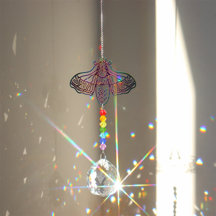 Carillon éolien à suspendre en cristal transparent avec perles chakra Olivenorma 