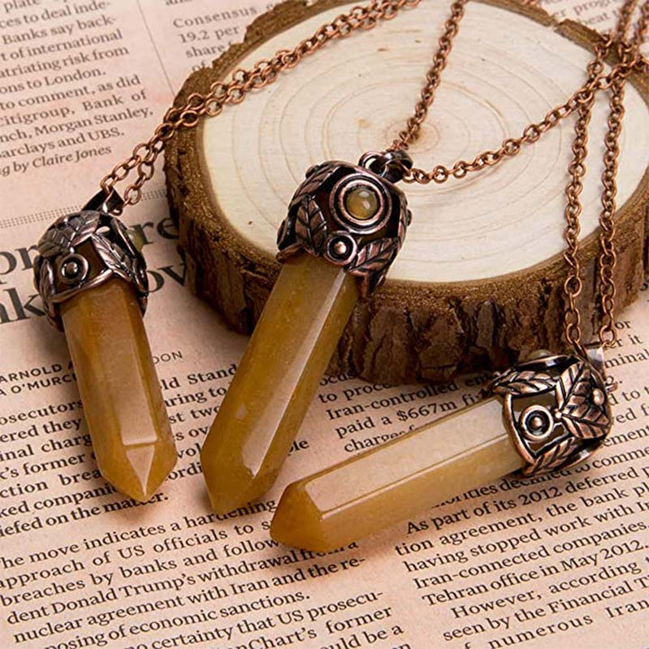 Collier hexagonal en cristal naturel Olivenorma