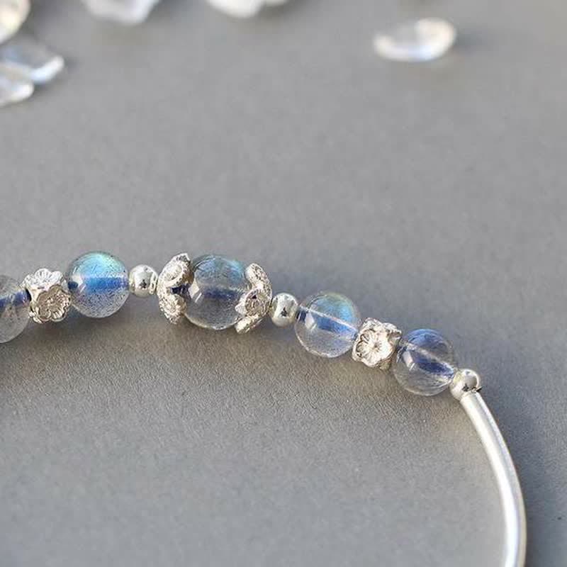 Bracelet hexagramme en pierre de lune Olivenorma 