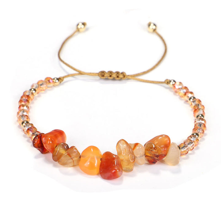 Bracelet en fil de gravier et cristal de Bohème Olivenorma