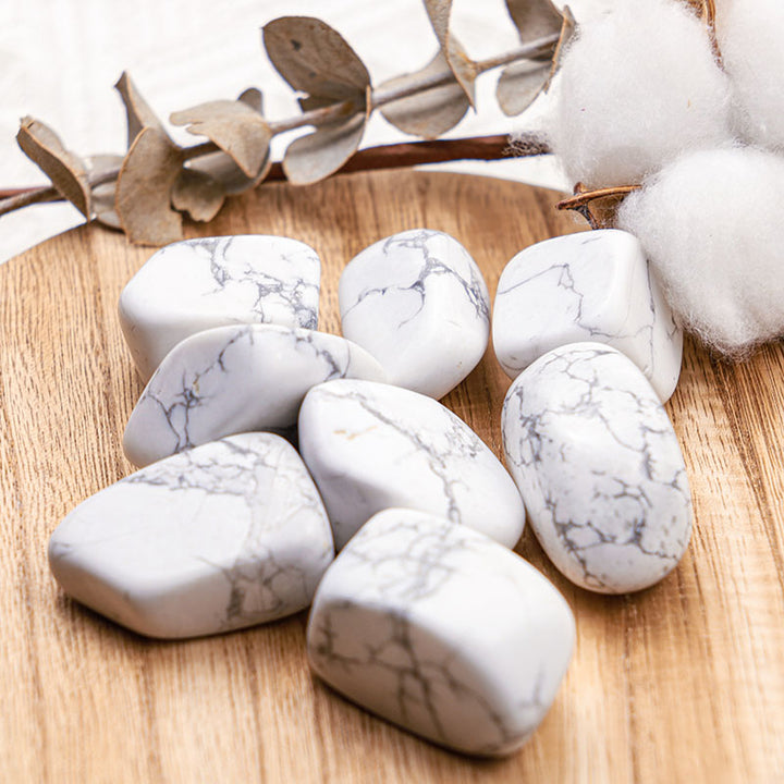 Ensemble de pierres naturelles polies turquoise blanches Olivenorma