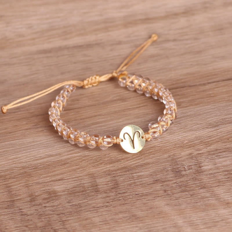 Bracelet enroulé de guérison et d'équilibre en cristal du zodiaque Olivenorma
