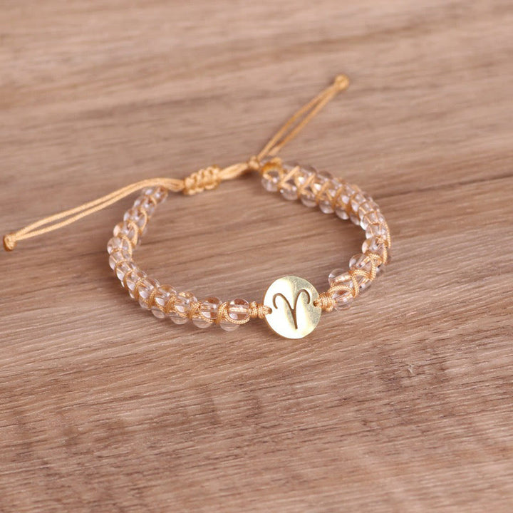 Bracelet enroulé de guérison et d'équilibre en cristal du zodiaque Olivenorma