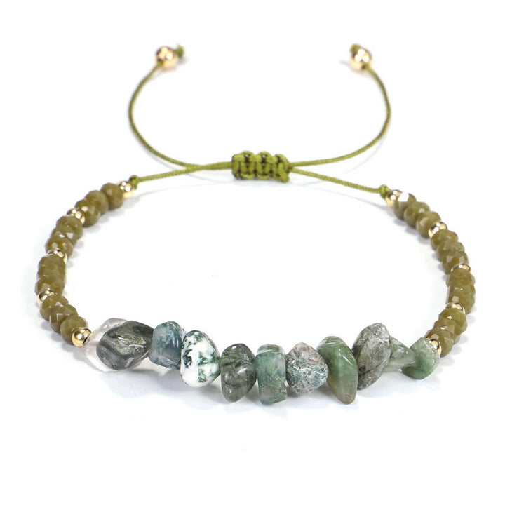 Bracelet en fil de gravier et cristal de Bohème Olivenorma