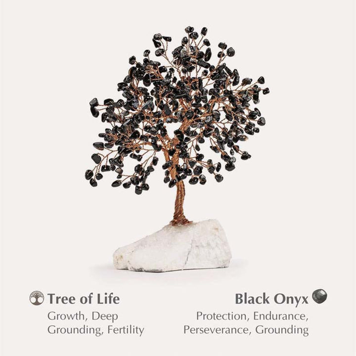 Olivenorma - Éveil spirituel - Arbre Feng Shui en onyx noir 