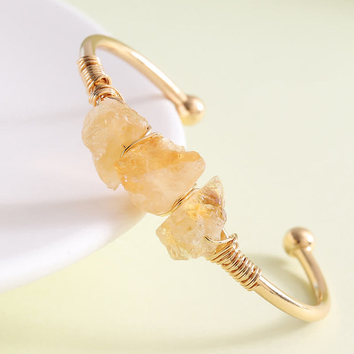 Bracelet vintage en cristal brut et pierres précieuses Olivenorma