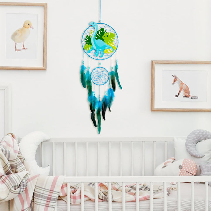 Attrape-rêves en plumes de dinosaure Olivenorma pour enfants