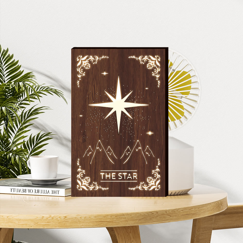 Lampe décorative en forme de ciel étoilé "THE STAR" en bois Olivenorma 