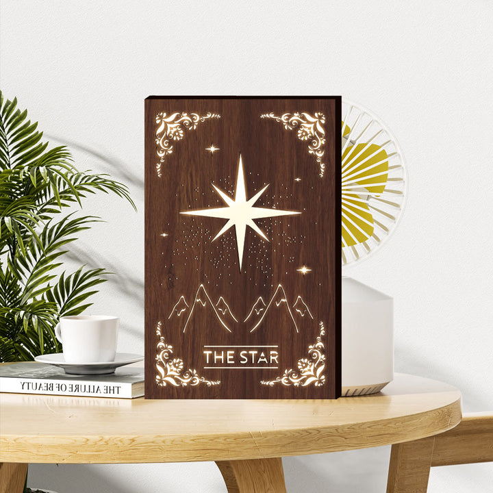 Lampe décorative en forme de ciel étoilé "THE STAR" en bois Olivenorma 