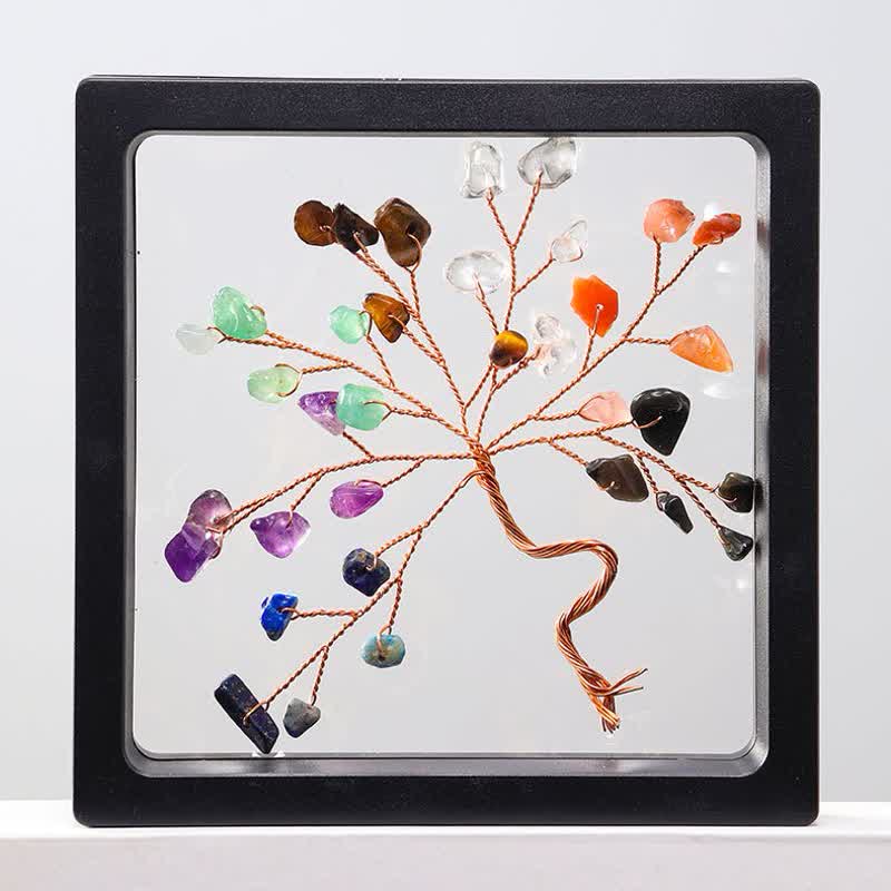 Décoration d'arbre porte-bonheur en cristal de chakra Olivenorma 