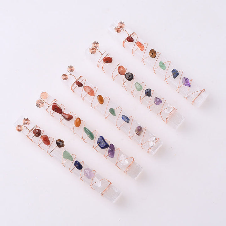 Baguettes de cristal en plâtre marocain Olivenorma Chakra - Chakra et plâtre marocain blanc - image 1