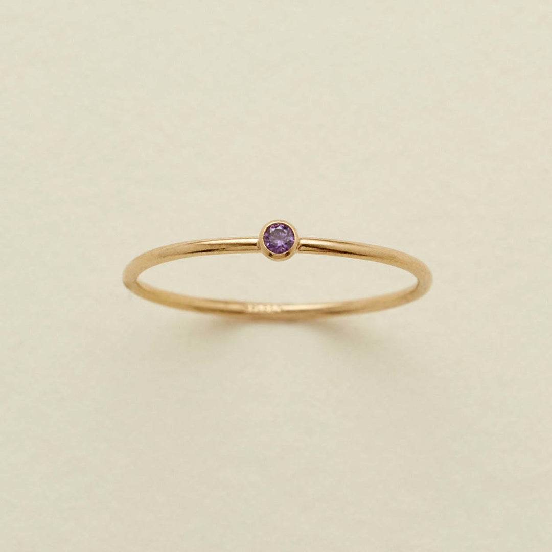 Bague fine de naissance Olivenorma avec pierre de naissance pour 12 mois - image 10