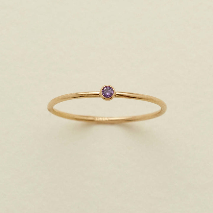 Bague fine de naissance Olivenorma avec pierre de naissance pour 12 mois - image 10