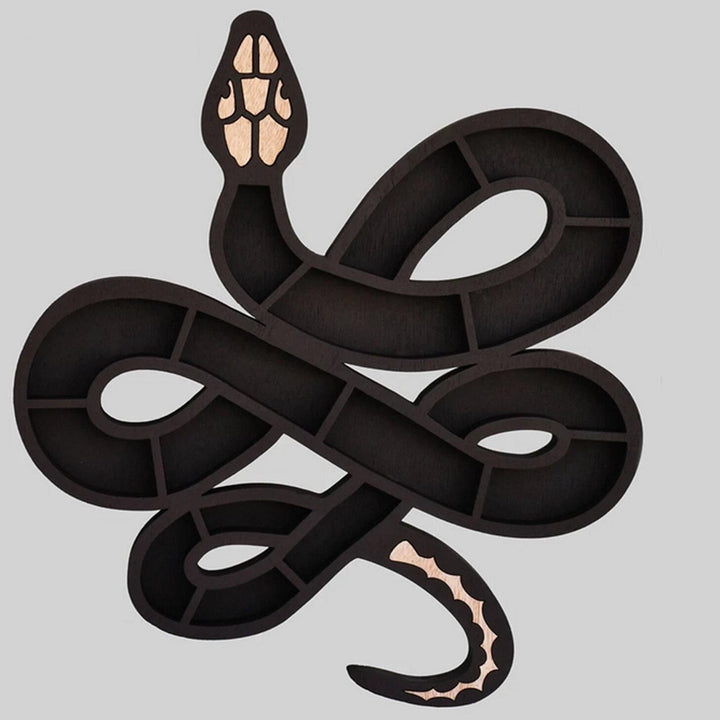 Étagère en cristal serpent foncé fabriquée à la main Olivenorma
