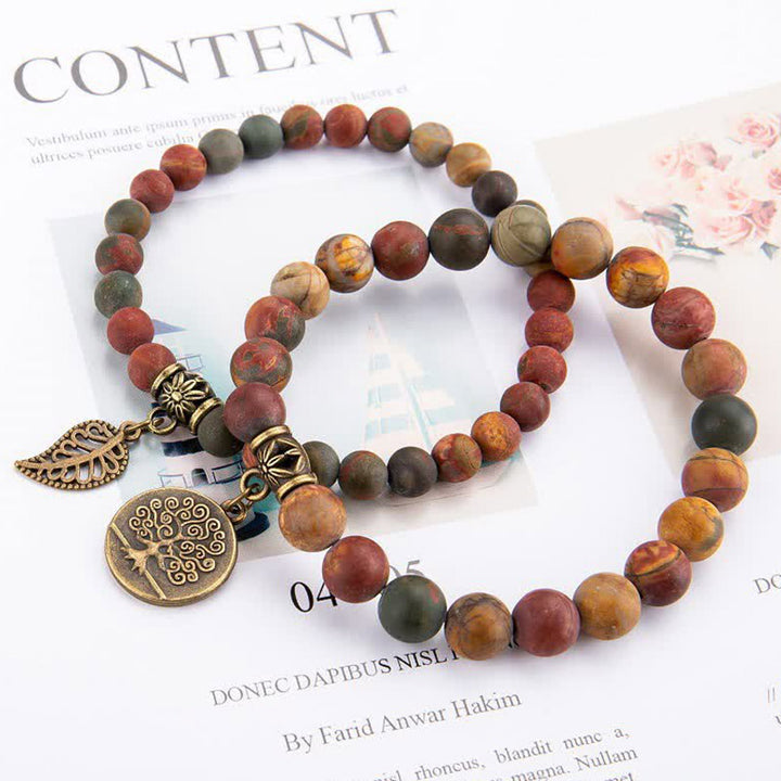 Bracelet calme et paix en jaspe photo Olivenorma
