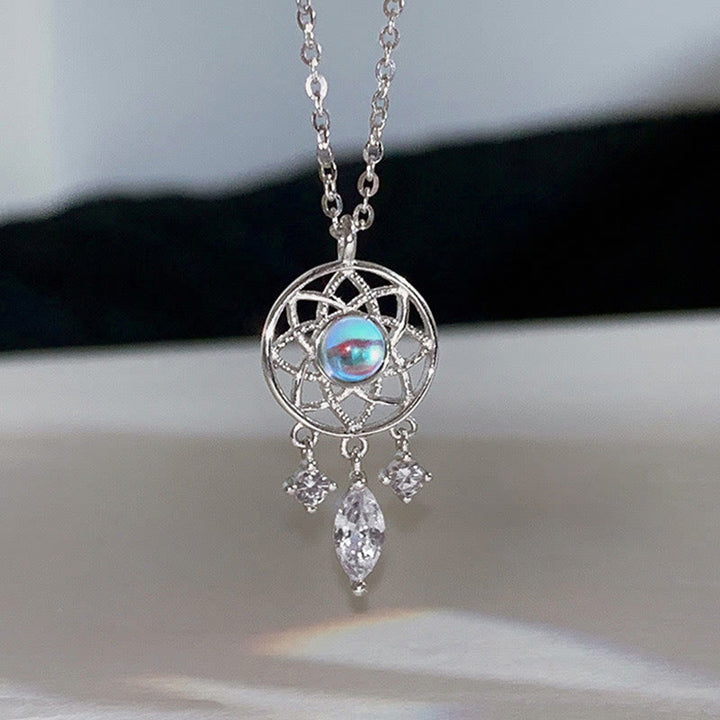 Collier attrape-rêves fait main Olivenorma avec pierre de lune