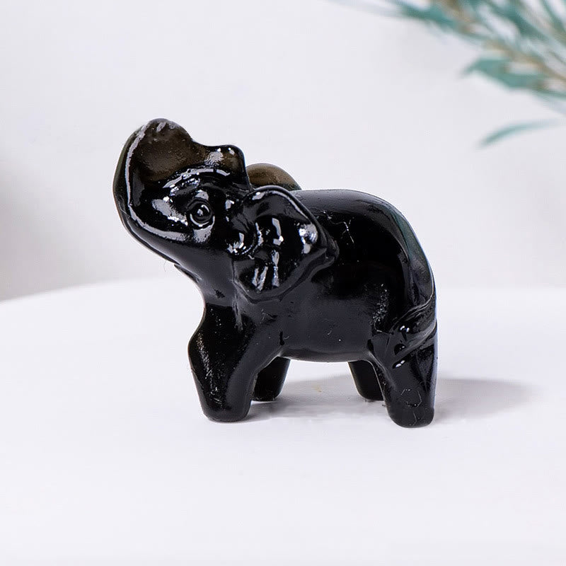 Ornement en pierre précieuse sculptée en cristal naturel Olivenorma - Obsidienne - image 32