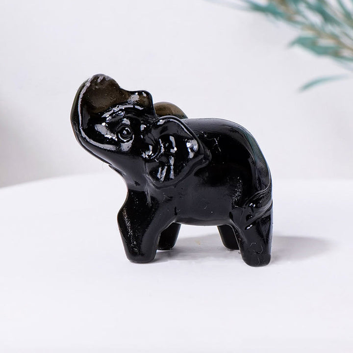 Ornement en pierre précieuse sculptée en cristal naturel Olivenorma - Obsidienne - image 32