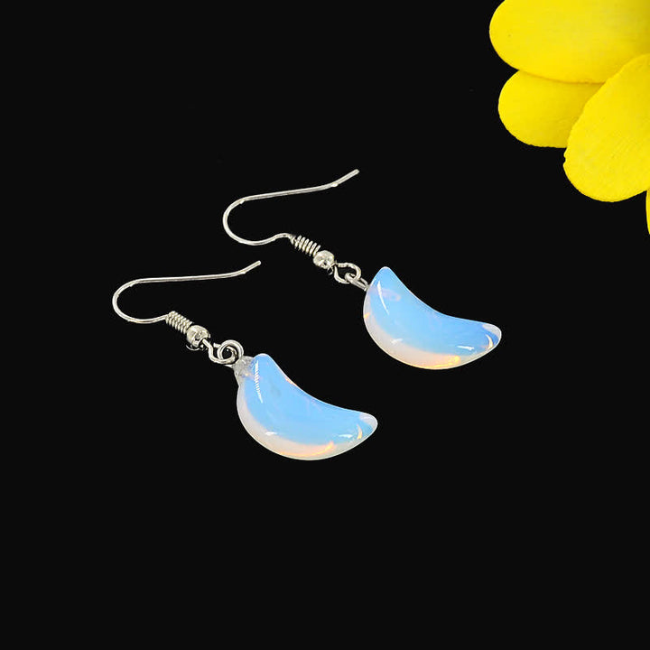 Boucles d'oreilles Moon Reki en Opale Naturelle