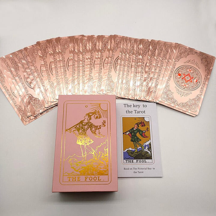 Cartes de tarot en feuille d'or rose bronzante Olivenorma