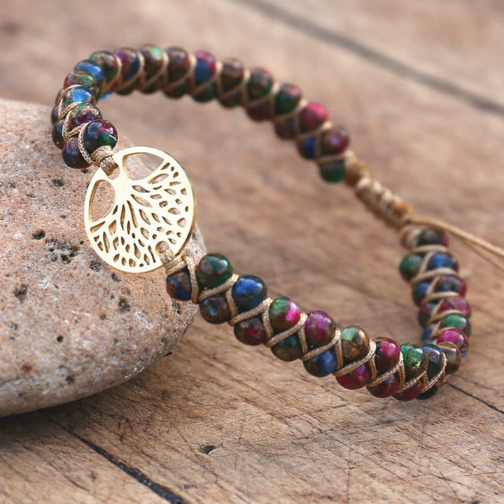 Bracelet en pierre de transformation et d'évolution spirituelle Olivenorma