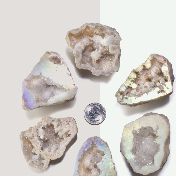 Géode de quartz Angel Aura Olivenorma en pierre naturelle