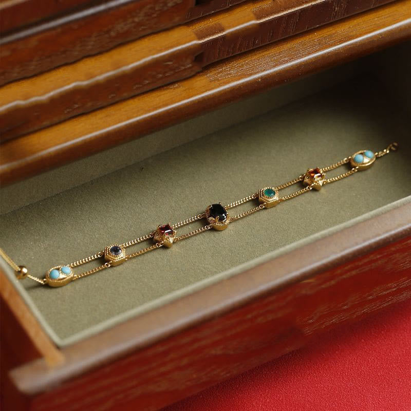 Bracelet double couche style rétro occidental Olivenorma