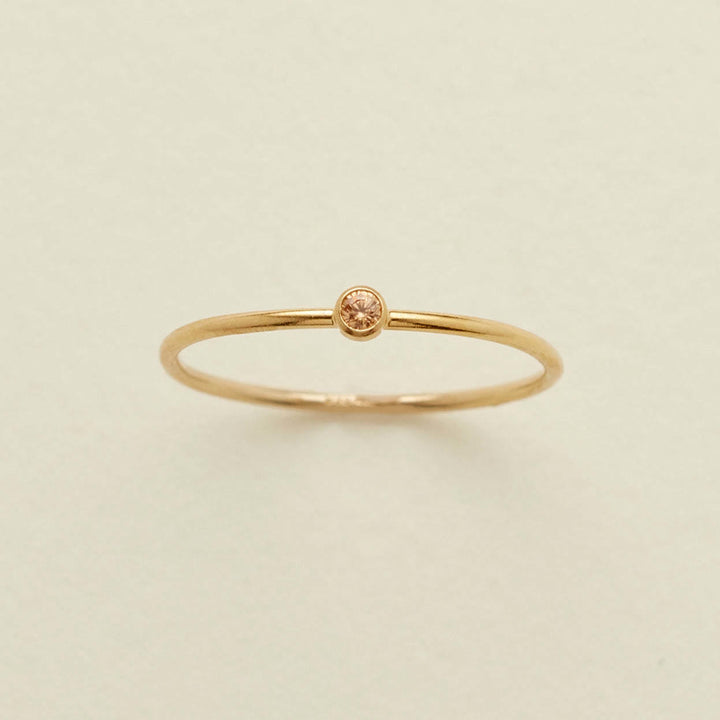 Bague fine de naissance Olivenorma avec pierre de naissance pour 12 mois - image 19
