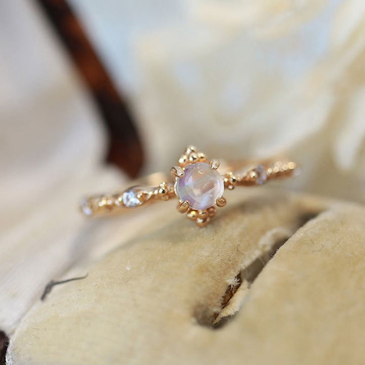 Olivenorma « You Are Bright Moonlight » - Bague délicate en pierre de lune 