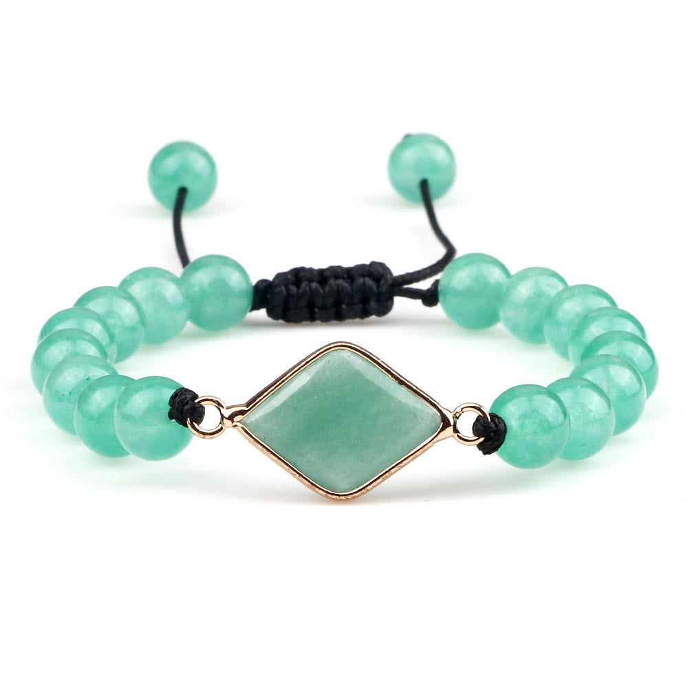 Bracelet en perles d'opalite avec pierre œil de chat Olivenorma