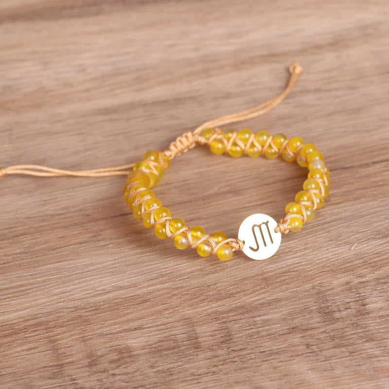 Bracelet enroulé de guérison et d'équilibre en cristal du zodiaque Olivenorma