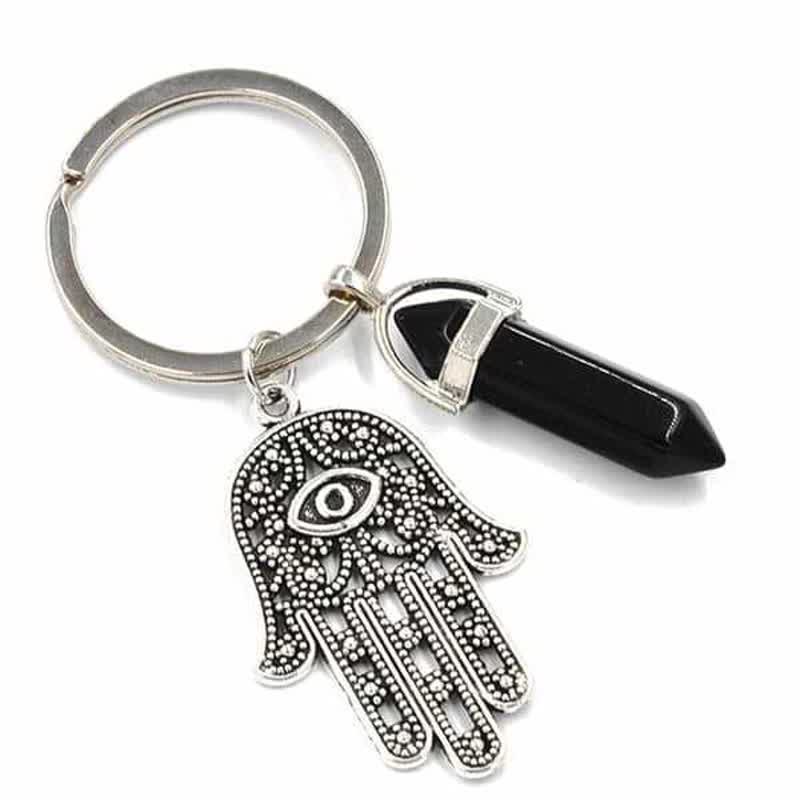 Porte-clés en cristal inspirant en forme de main de Fatima Olivenorma