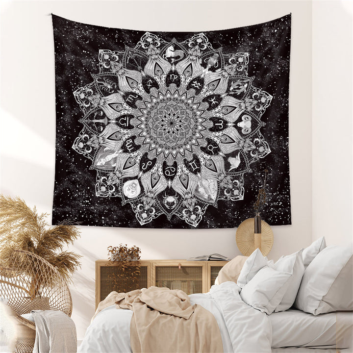 Tapisserie murale fantaisie noire Olivenorma pour décoration de chambre à coucher