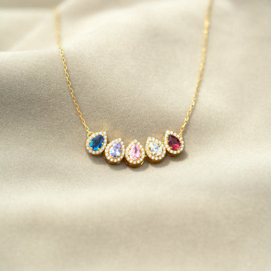 Collier de pierres de naissance en forme de larme Olivenorma Tears Of Joy 1-8