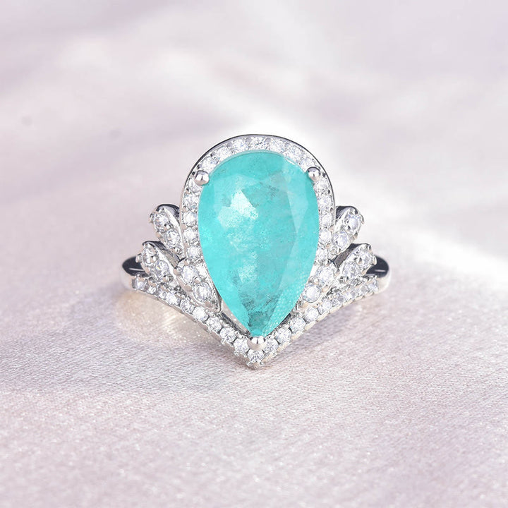 Olivenorma "Pure Love" - Bague élégante en tourmaline Paraiba