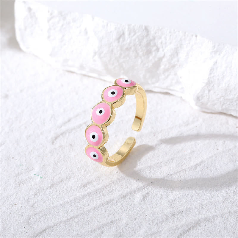Bague ajustable en résine époxy contre le mauvais œil Olivenorma