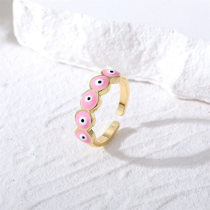 Bague ajustable en résine époxy contre le mauvais œil Olivenorma