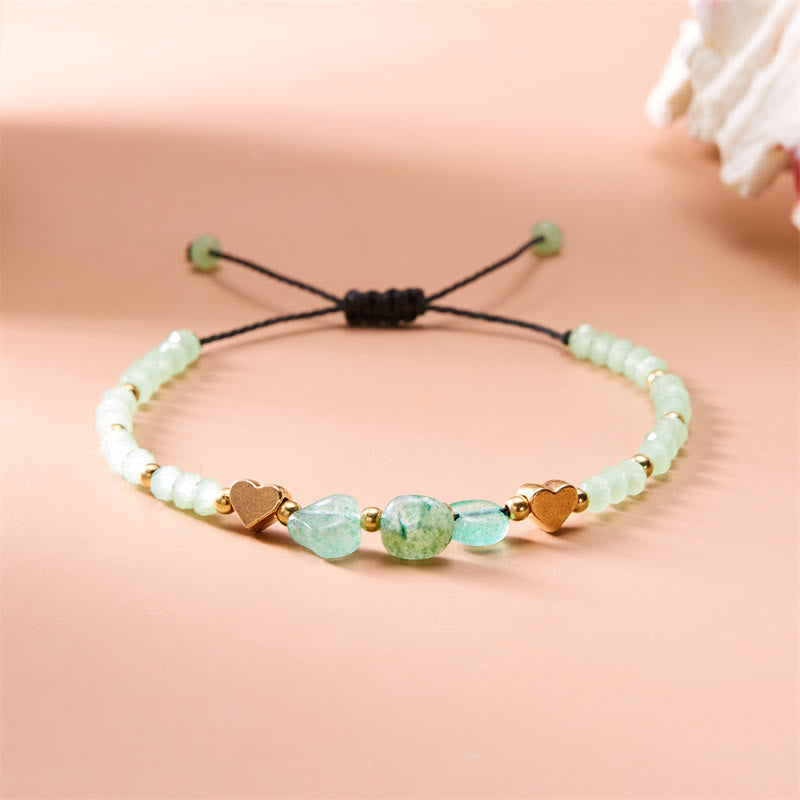 Bracelet tressé en perles d'amour en gravier naturel irrégulier Olivenorma