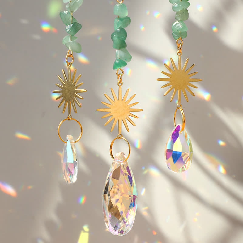 Carillon éolien en cristal de lune Olivenorma en forme de sablier