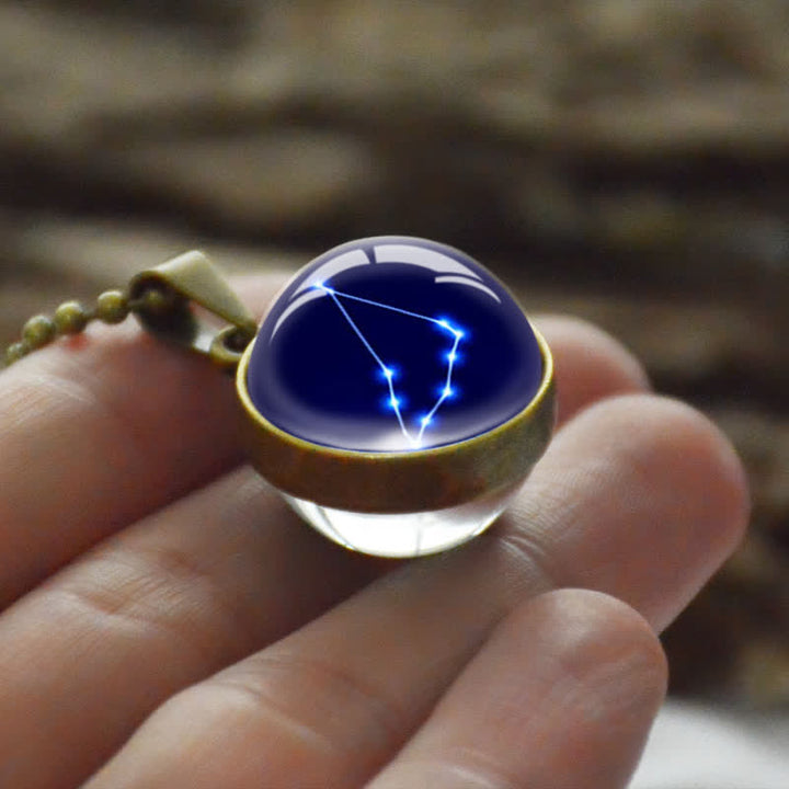 Collier en verre étoilé avec étoile du zodiaque Olivenorma