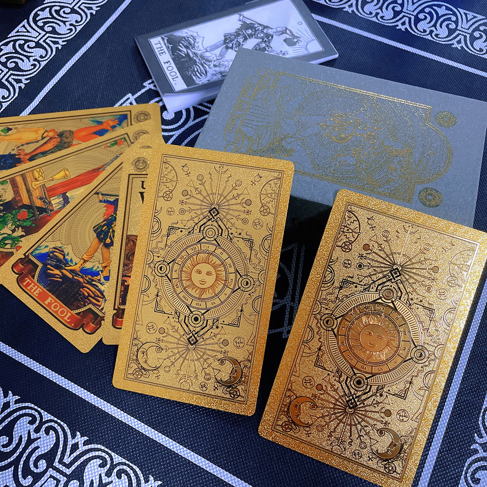 Cartes de tarot classiques Olivenorma Bronzing Golden Sun