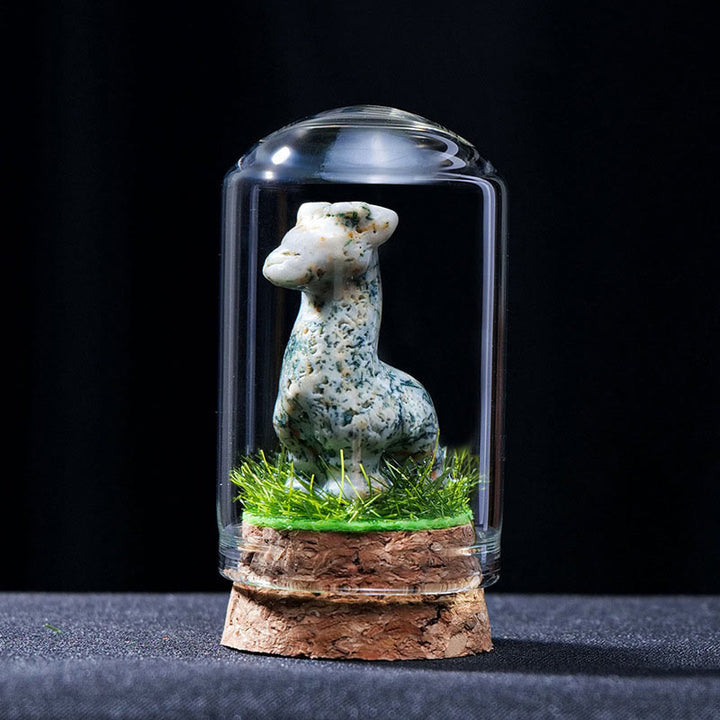Décoration en pierre précieuse sculptée en cristal naturel d'alpaga Olivenorma