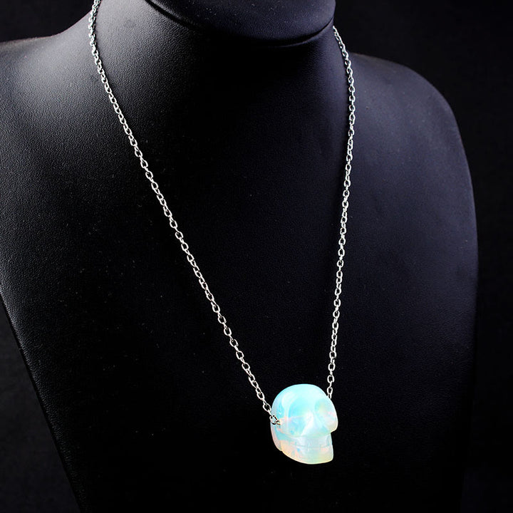Collier crâne en cristal « Guérison puissante » Olivenorma 