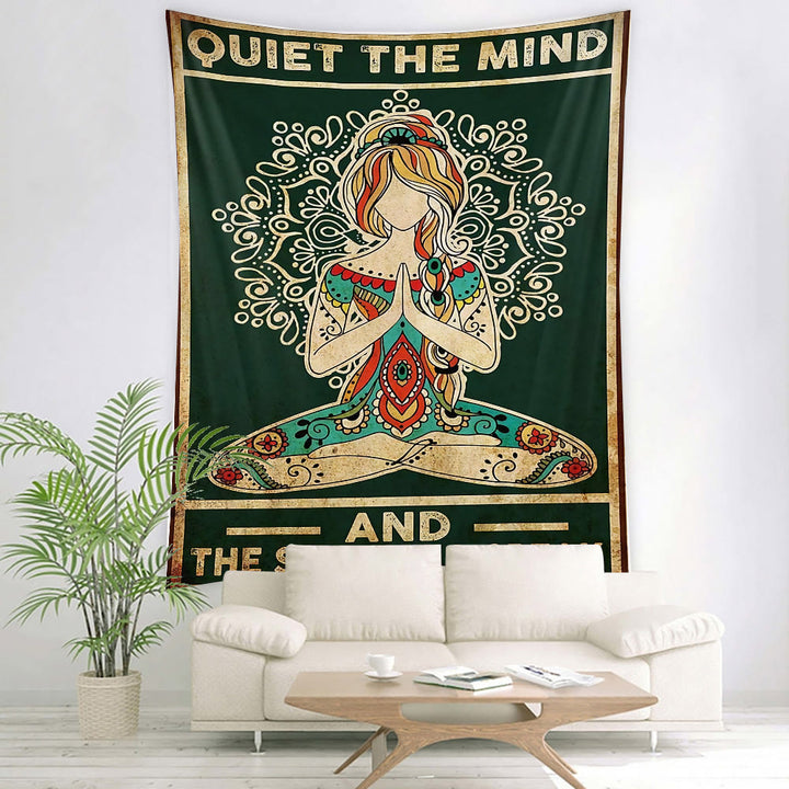 Tapisserie Olivenorma à motifs de chakras pour méditation et yoga