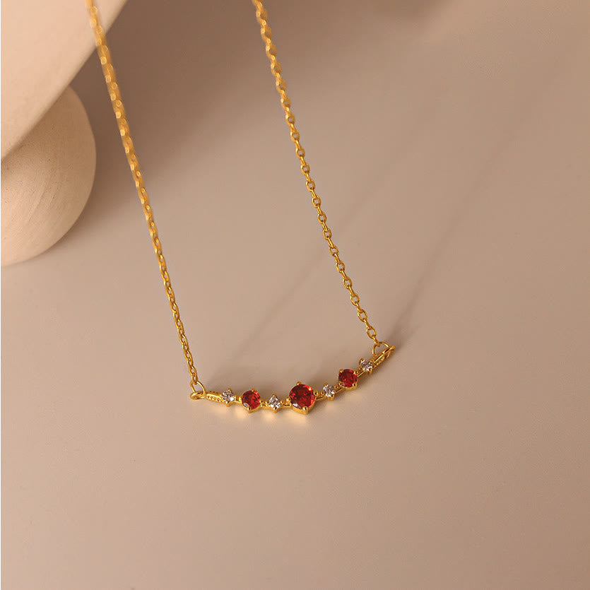 Collier Olivenorma « Symbole d'indépendance » avec diamants et grenats