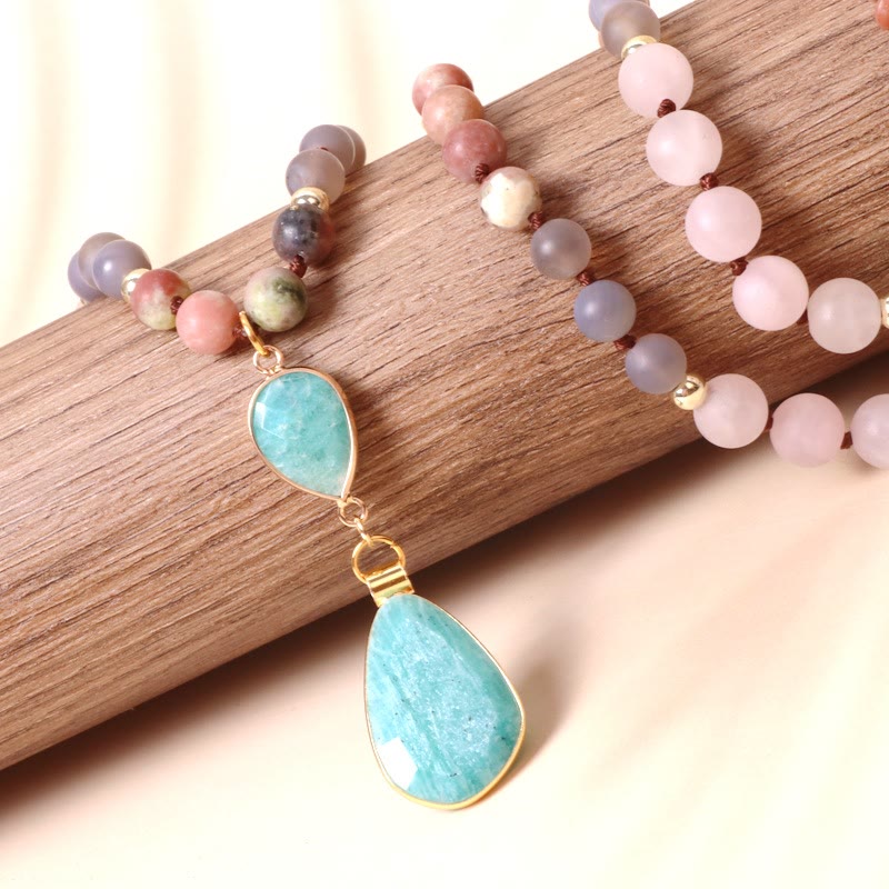 Collier pendentif en pointe de flèche en quartz rose naturel pour prière 