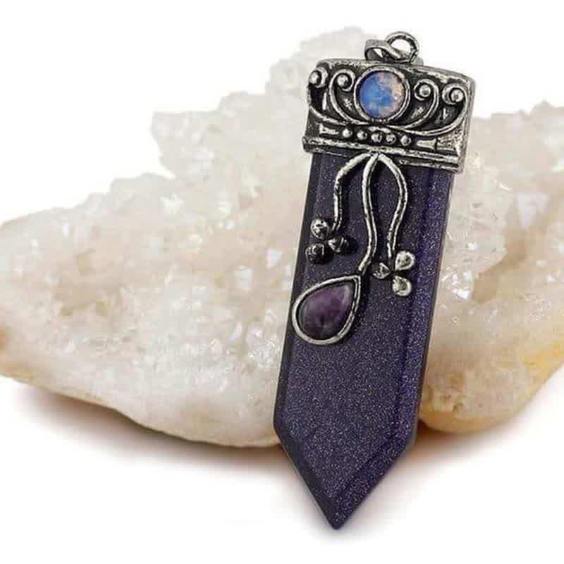 Collier en pierre naturelle de protection de la déesse Olivenorma 