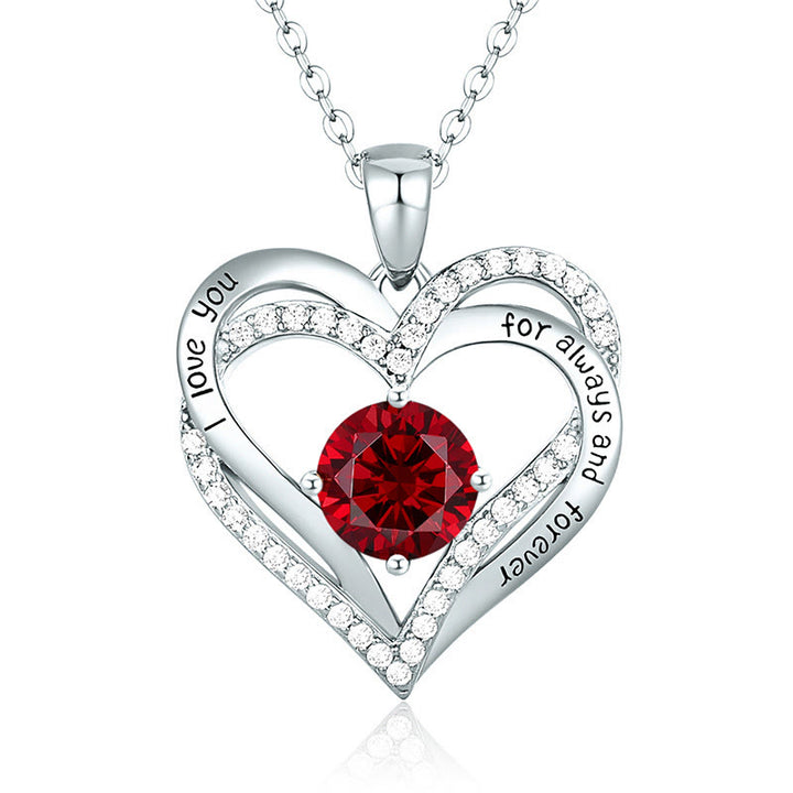 Olivenorma « Je t'aimerai toujours » – Collier cœur pierre de naissance Amour éternel - image 6